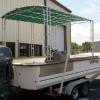 Customized shade structure for crab boat